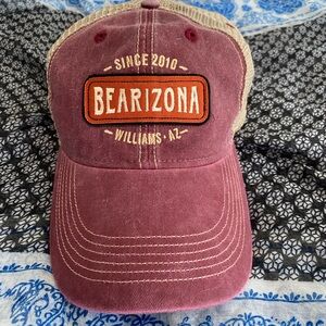 Bearizona Maroon and Tan Cap